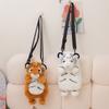 Jucărie de pluș drăguță cu animal 30cm Păpușă moale umplută Raccoon Leopard Tigru Koala Desen animat Portofel pentru monede Geantă Rucsac Cadou de zi de naștere Băiat Fată