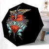 1 Peça Guarda-chuva Automático com Logo da Banda Bon Jovi Design de 8 Ossos Compacto com Engrenagem para Viagens ao Ar Livre, Presente Perfeito para Amigos yy250821091