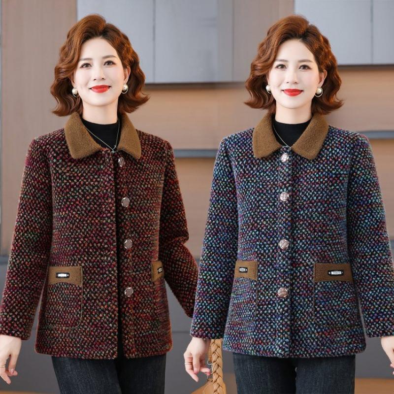Winter Thickened Woolen Coat New Women's Clothing Autumn and Winter Mink Velvet Thickened Short Cotton-padded Coat
