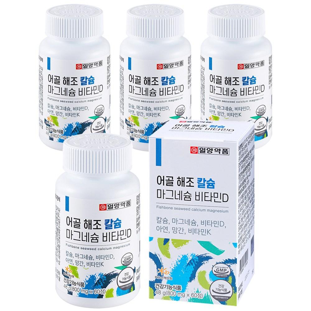 Ilyang Pharmaceutical Fish Bone Seaweed Calcium Magnesium Vitamin D Vitamin K 48g 4 Pcs