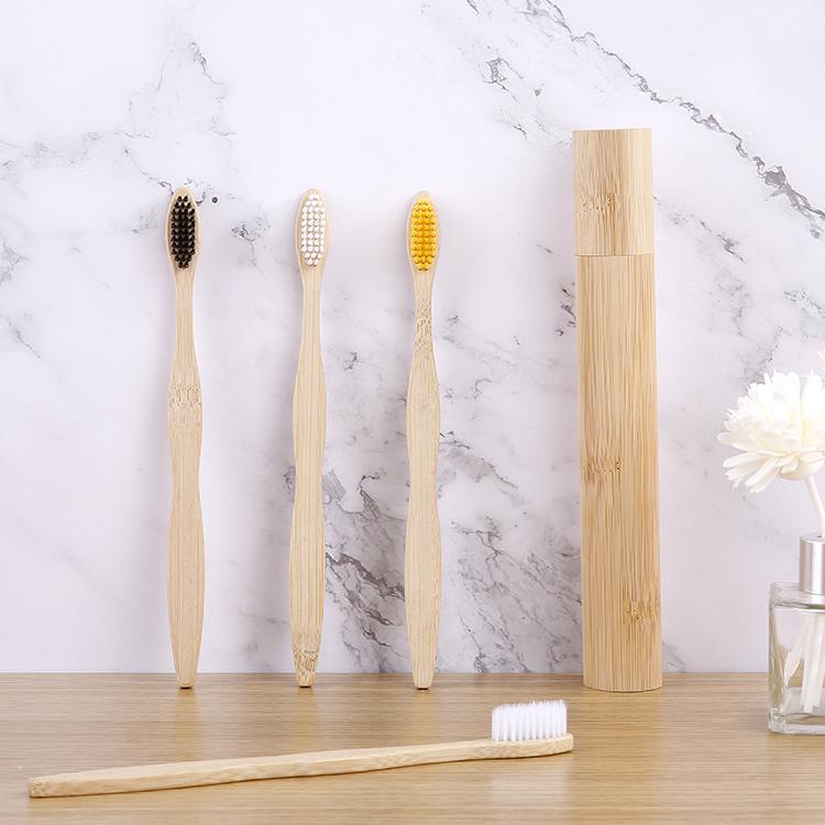 Organic Free Samples 100% Biodegradable Eco Friendly Cheap Flat Soft Bamboo Toothbrush Cepillo Dental Bambo Set