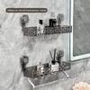Punch-Free Bathroom Shower Storage Rack - Suction Cup Wall-Mounted Organizer