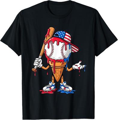 Baseball Lifestyle 101 Sport Drip Ice Cream T-Shirt