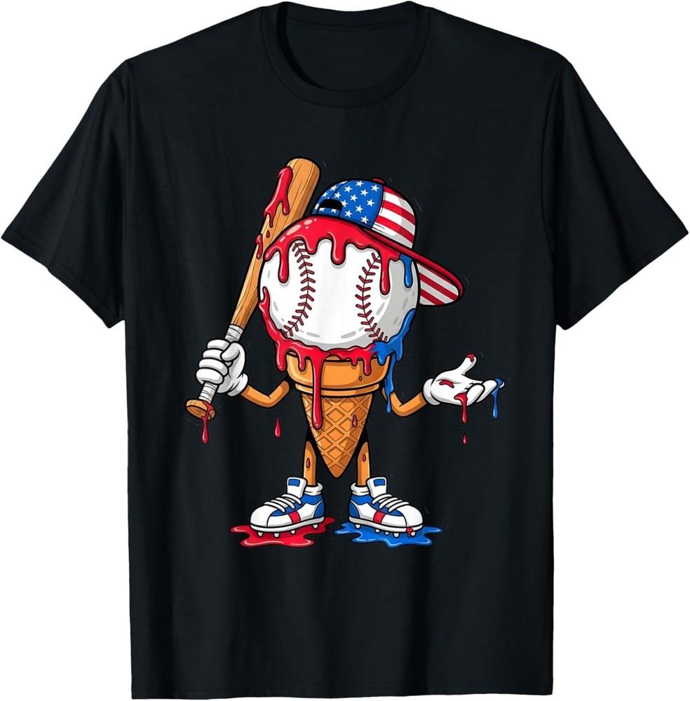Baseball Lifestyle 101 Sport Drip Ice Cream T-Shirt XL