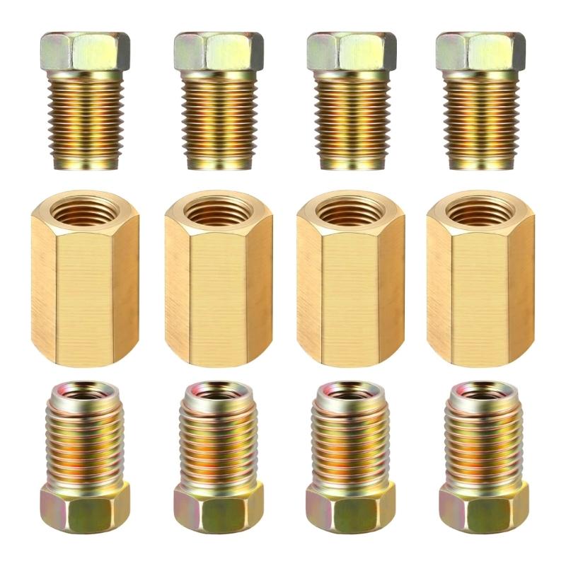 Inverted Flares Brake Line Fittings Nuts Assortment 3/8-24 Inverted 3/16 Kit Se