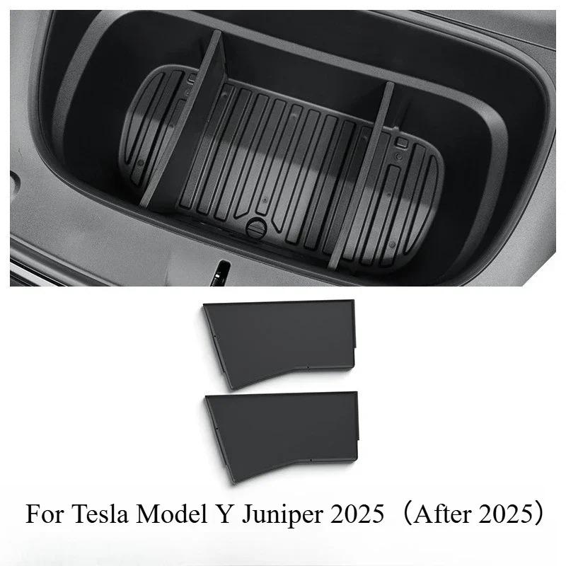 Vorderer Kofferraum-Stauraumteiler für Tesla Model Y Juniper Organizer Trennwand Prallplatte Ladeflächenabdeckung Schutz PP-Platte Autozubehör