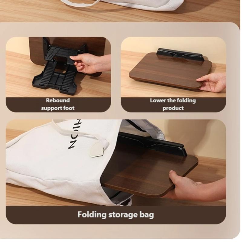 Solid Wood Book Stand Adjustable With Safety Features Foldable Ergonomic For Secure Reading Cooking And Study