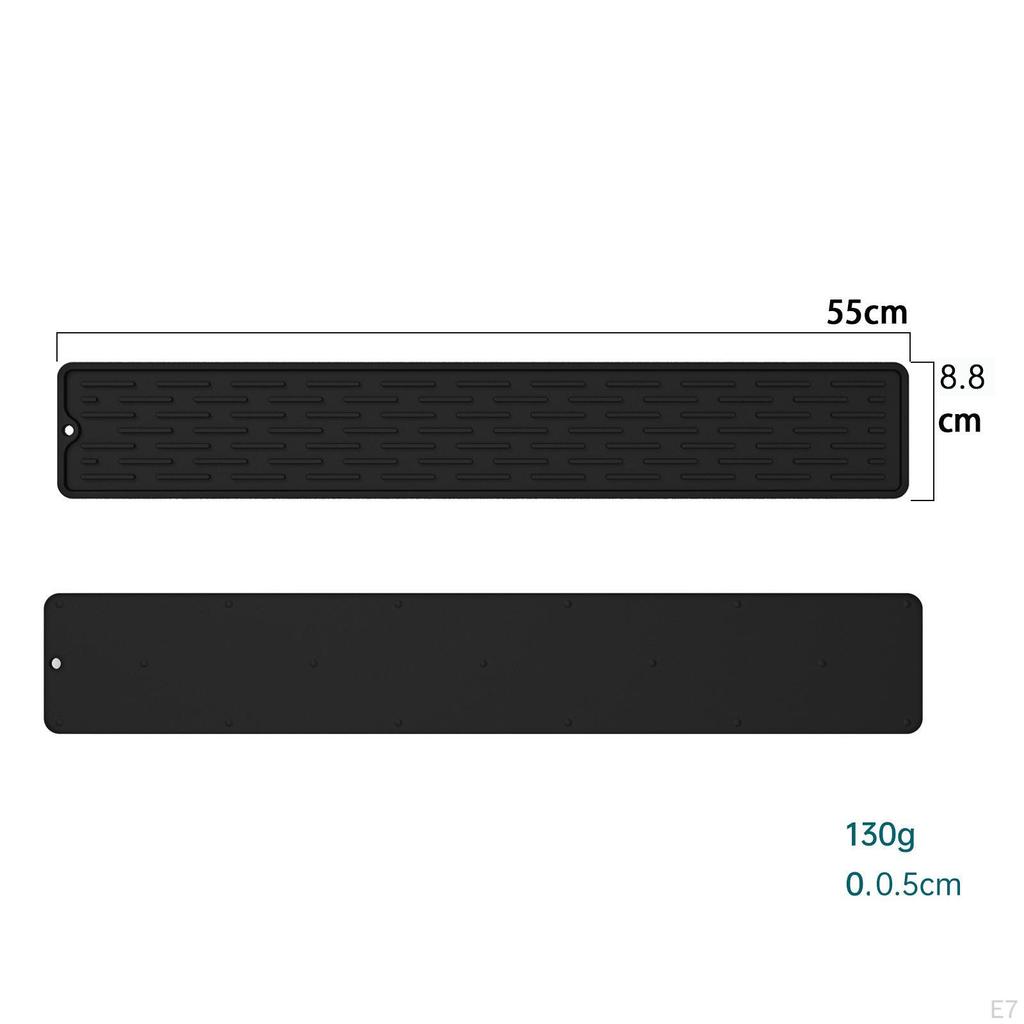 Scurgător de vase și ustensile, Covoraș de uscare rapidă pentru chiuvetă, Silicon rezistent la căldură impermeabil scurgere