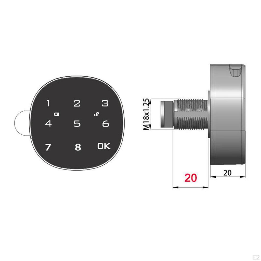 Electronic Password Lock Touch Screen Digital for Wood Cabinet Keypad office and home Drawers