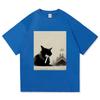 Huh Cat Meme TShirt Japanese Style Funny Cat Vintage Harajuku 100 Cotton Unisex Premium Short Sleeve Men And Women Tshirts