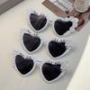 White Peach Heart Bride Tobe Pearl Bow Bridal Styling Sunglasses Wedding Party Decoration Sunglasses Women