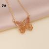 Butterfly Jewelry Multi-Colored Zircon Butterfly Necklace for Women Fashionable Clavicle Chain Pendant Necklace for Women