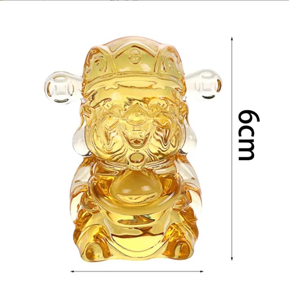 Gifts Good Luck Five Gods of Wealth Statue God of Wealth Decoration Desktop Jewelry Crystal Ornament Five Fu God of Wealth