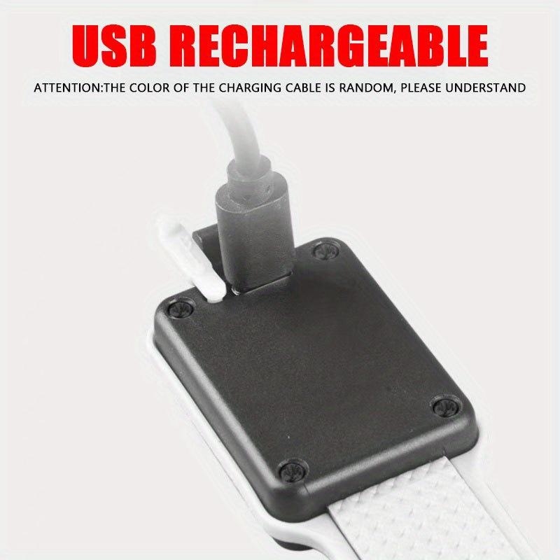 Ultra Light COB Running Wrist Light Charging Safety Wristband with One Click Operation,comfortable Rubber Strap,night Walking,cycling,jogging