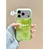ins smudge glitter green English applicable Apple 17promax mobile phone case 16iphone15 anti-drop case protection