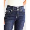 New women's denim embroidered fashion slim-fit flared jeans