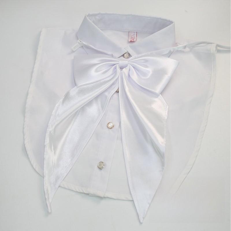 

Kids Star Sign Collar Pin With Smooth Blue Aragonite For Casual School Uniforms White Large