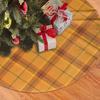 Autumn Tartan Christmas Tree Skirt, Soft And Funny Merry Christmas Tree Collar Farmhouse Xmas Holiday Decoration 30"