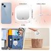 Travel Makeup Mirror with Light 1X 10X Magnifying Mirror with 3 Light Settings Adjustable Brightn Rechargeable Folding Compact