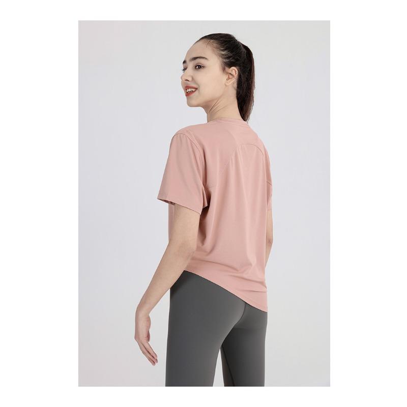 Women's Sports Short Sleeve Loose Blouse Yoga Top