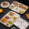 Minai 304 Stainless Steel 5-Compartment Divided Canteen Plate