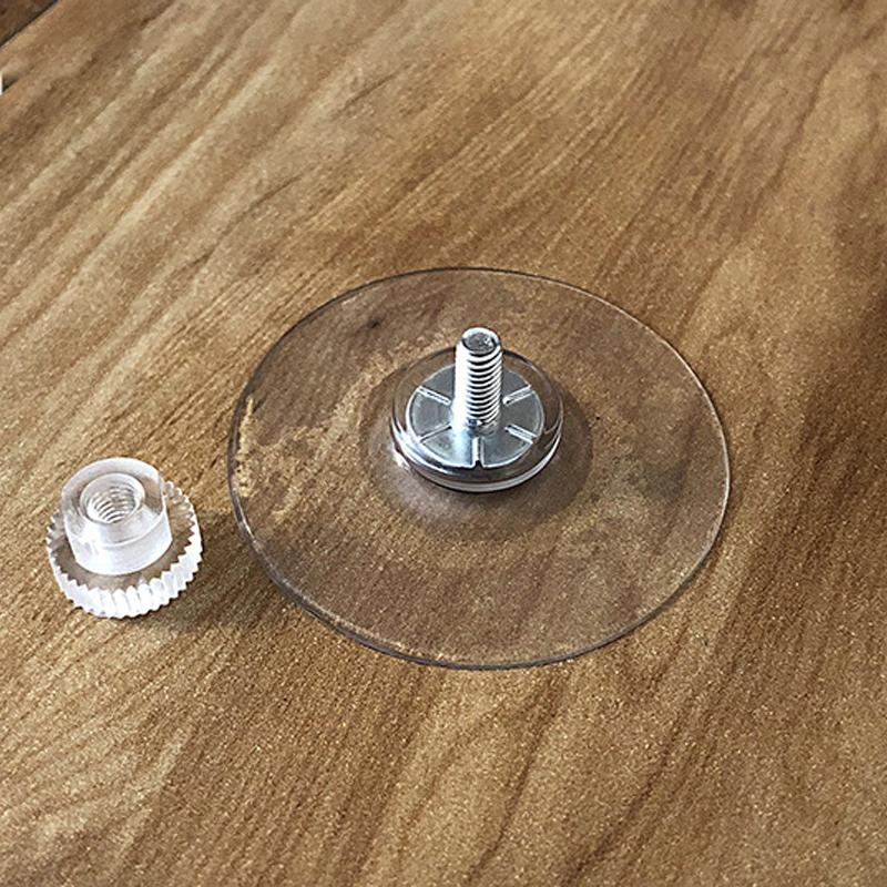 5 pezzi 32/41/53mm Ventose Rotonde Forti Trasparenti con Vite Ventose di Plastica Supporto Aspirante Adesivo con Dado a Vite