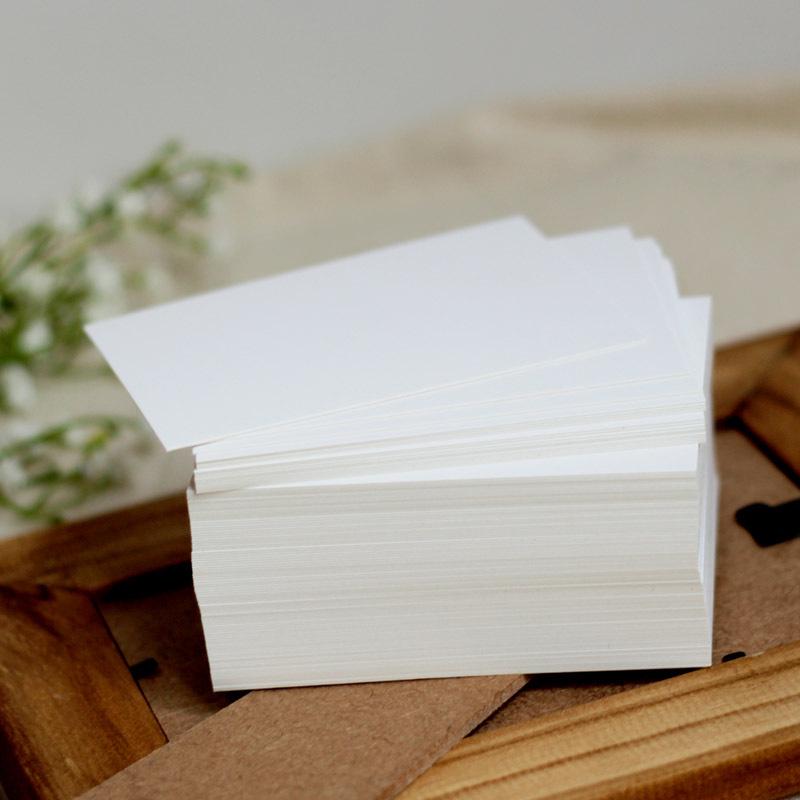 White Hand-Painted DIY Blank Cardstock: Poker-Size Postcard/Bookmark, Thickened for Doodling/Greeting Cards.