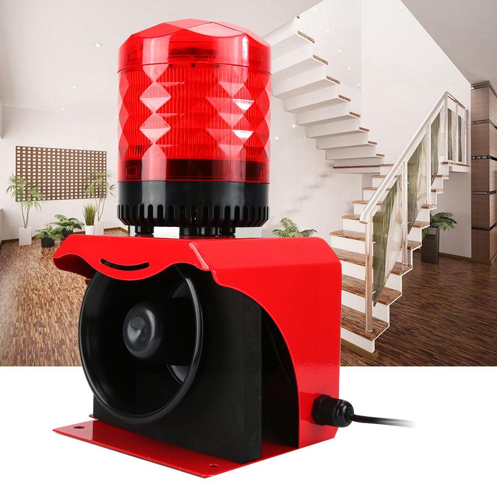 12-24V Industrial Waterproof Fire Horn Siren Alarm Audible Visual Sound Warning Alarm Speaker