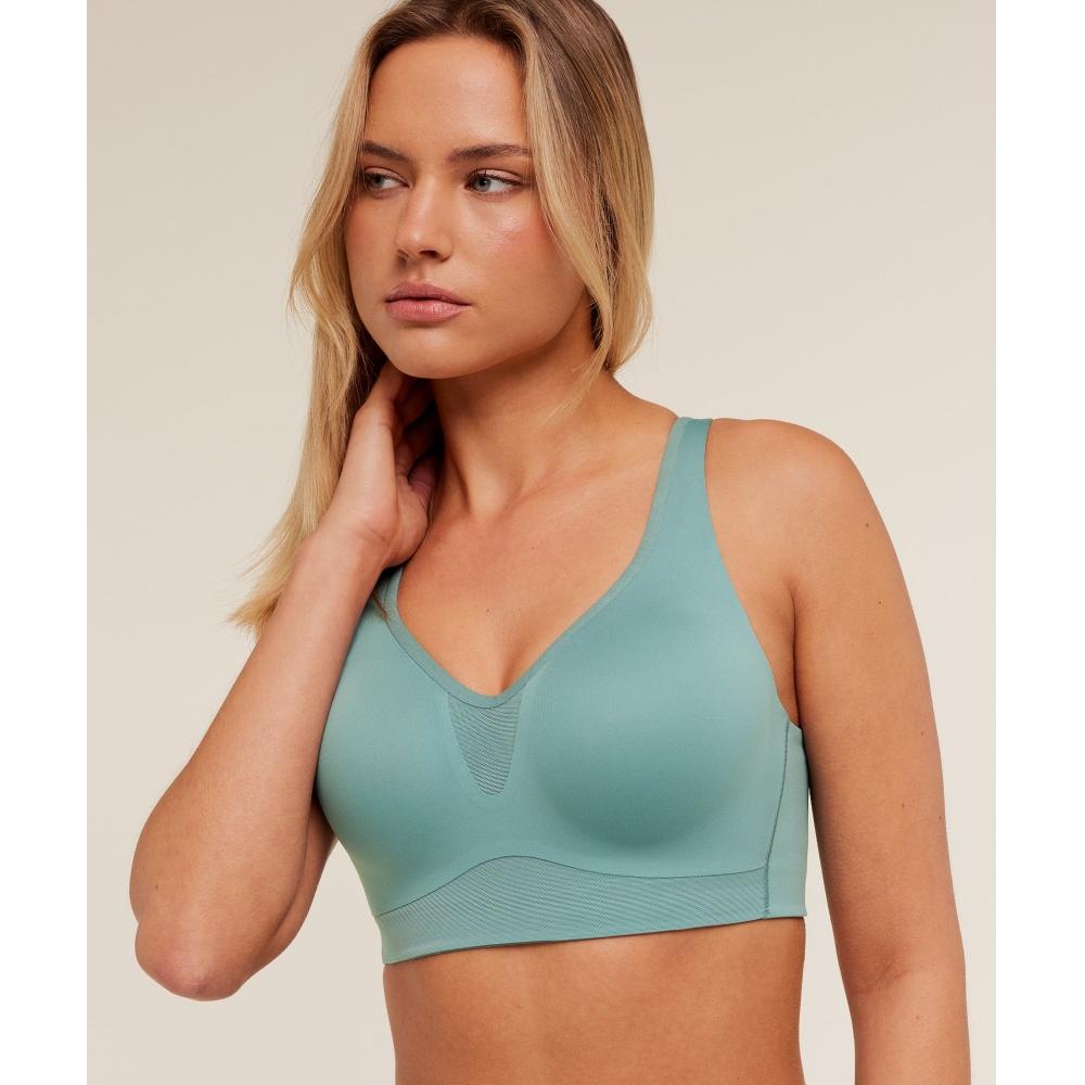 Gymshark High Support V Neck Sports Bra Gs Storm Blue B3b3l Ud6x