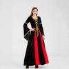Halloween court noble princess queen costume, retro royal drama stage performance costume