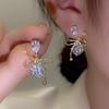 New Fashion Trend Unique Design Elegant Delicate Zircon Butterfly Tassel Earrings For Women Jewelry Wedding Party Premium Gifts