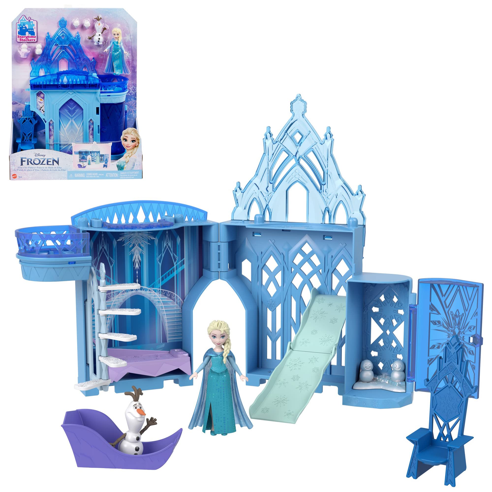 

MATTEL DisneyFrozen Эльза и Айс Вайт (Мини-кукла Касанеру белой серии) [Кукольный замок с нарядами] [Дом, аксессуары включены] [От 3 лет]