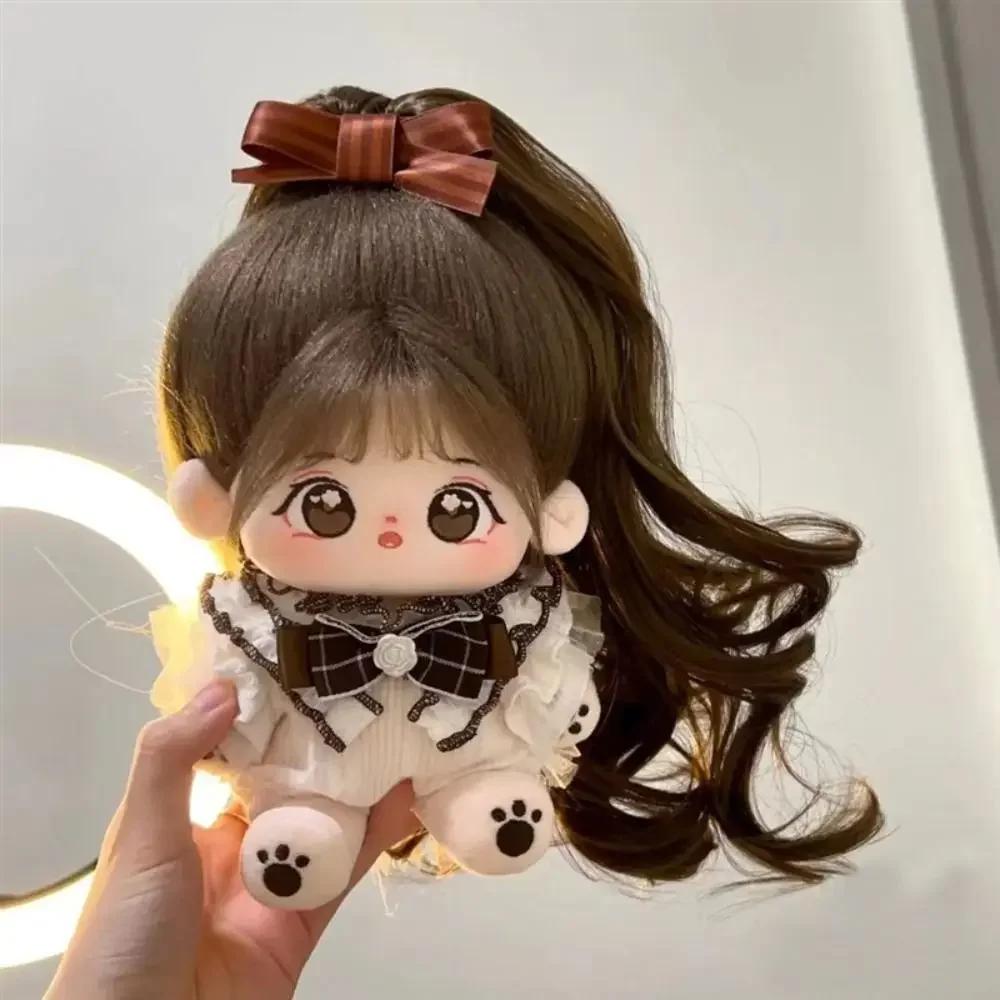 20Cm Change Clothes  Toy Cute Sweet Girl Birthday Kawaii Sweet Girl White Fried Hair  Stuffed Doll Body Gift Dolls