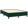 Bed Frame without Mattress Dark Green 140 x 190 cm Velvet