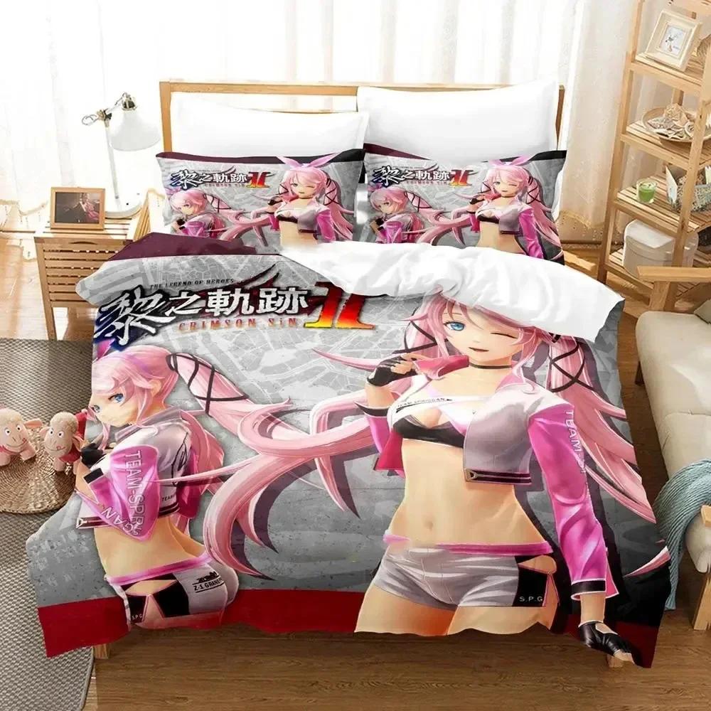 Anime The Legend Of Heroes Bedding Set 3D Printed Suitable for Bedroom Duvet Cover Set With Pillowcases Kids Home Textile