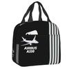 Aviation Arrival Departure Thermal Insulated Lunch Bag Aviator Airport Plane Portable Lunch Tote for Picnic Storage Food Box