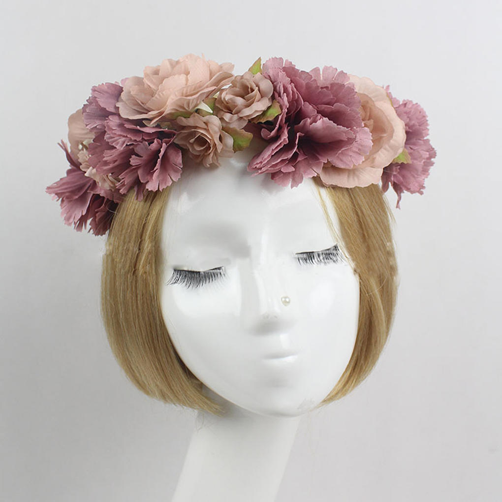 Women Girls Flower Hair Wreath Festival Wedding Party Headband