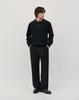 WORK ON BODY OFF Easyon Semi-Overfit Collared Knit [Black]