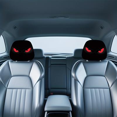 Rotes Teufelsauge Muster Sitzkopfstützenbezüge, Modisches und Einzigartiges Design, Verbessert die Innenraum-Atmosphäre, Geeignet für den täglichen Gebrauch und Langstreckenfahrten