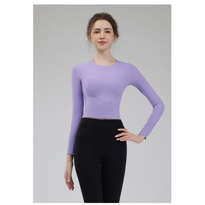 Women's Yoga Wear, Autumn Sports Top, Tight-fitting And Slim-fitting, Pilates, Long-sleeved, Elegant And Fashionable, Running Training, Fitness Wear