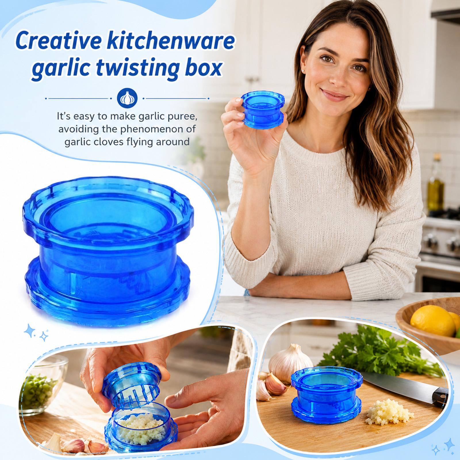 Manual Garlic Crusher Kitchen Tool Durable Plastic Garlic Mincer for Home Cooking Garlic Paste Preparation One Size