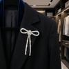 Elegant Crystal Bow Brooches Sparkly Fashion Suit Accessories Boutique Rhinestone Pin  Blazer