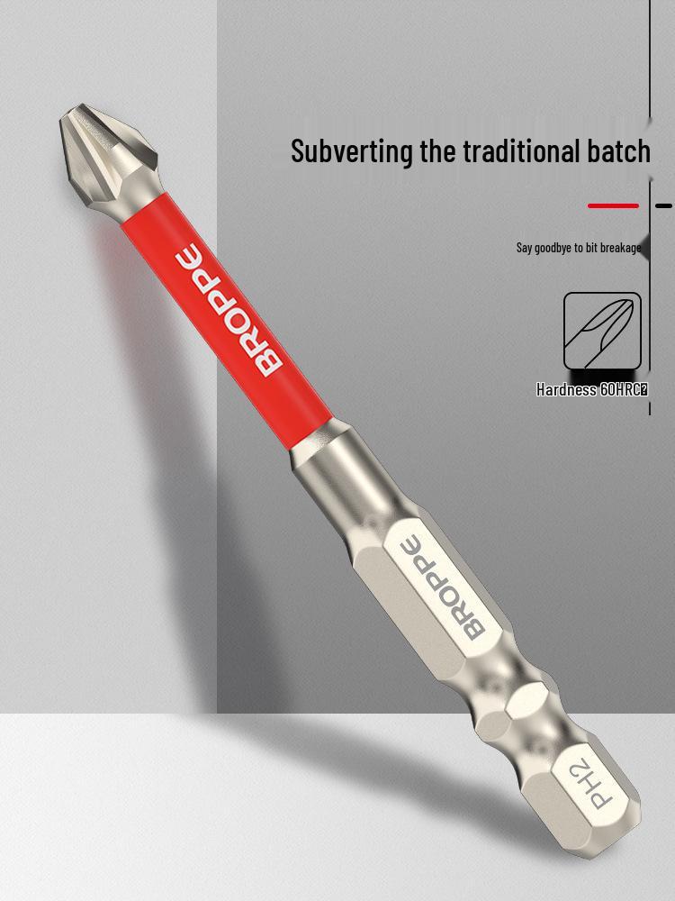 Impact-Resistant Magnetic Phillips Screwdriver Bit Set - High Torque, Non-Slip S2 for Electric Drills.