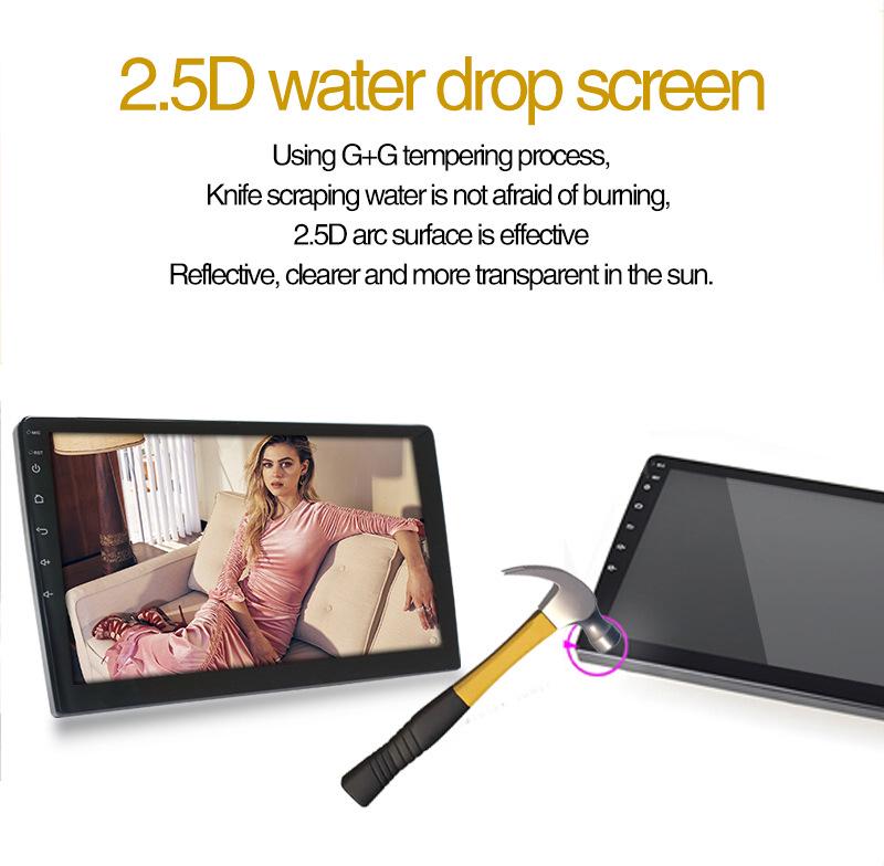 7-inch Universal Android GPS with Reversing Camera & 2.5D Tempered Glass Screen for Corolla