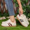 Large Size 202 Spring New Flat-bottomed Casual Non-slip German Training Shoes Lace-up Light Sports Shoes Women