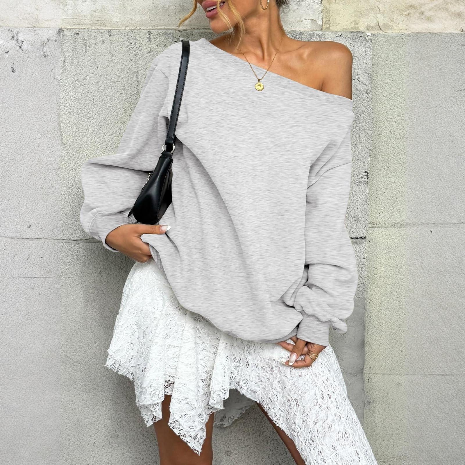 

Women s Solid-color Fashionable Long-sleeved Top L