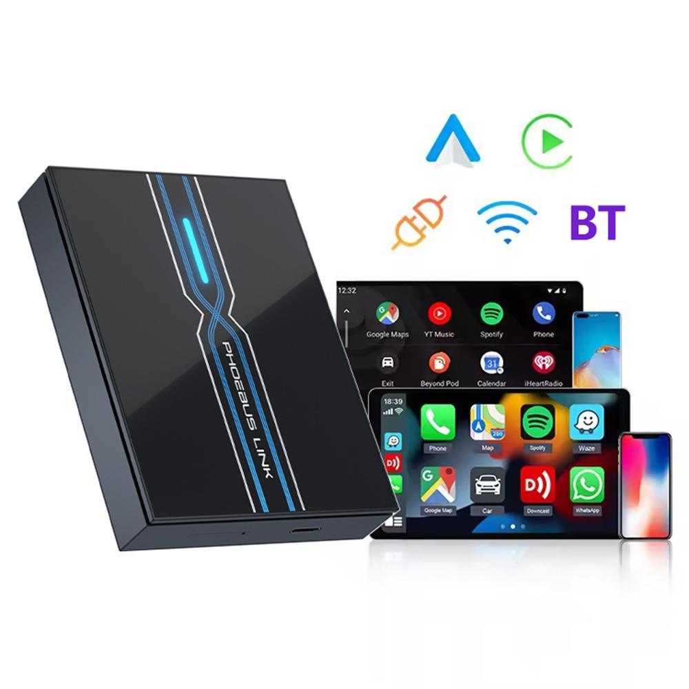 

GT7 3 In 1 Wireless Smart Car Adapter Bluetooth-compatible+WiFi CarPlay Android Auto Box 4+64GB A
