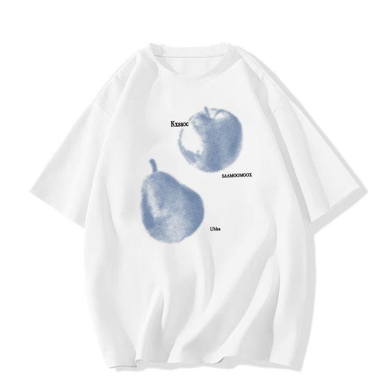 Fat mm summer cotton large size short-sleeved t-shirt women's new popular design sense niche American loose half-sleeved top