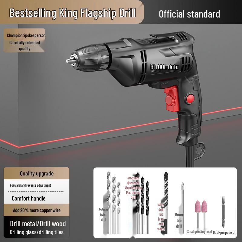 High Power Multifunctional Corded Electric Drill for Wall Drilling & Hole Punching, 220V.