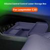 For Leapmotor C10 2024-2026 Car Center Console Storage Box Armrest Lower Storage Box Silicone Anti-Slip Organizer Accessories